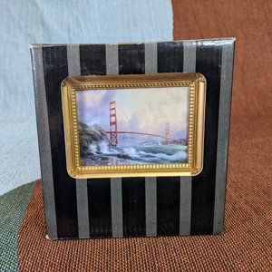 Vintage Thomas Kinkade Painter of Light Golden Gate Gate Framed Night Light Rare